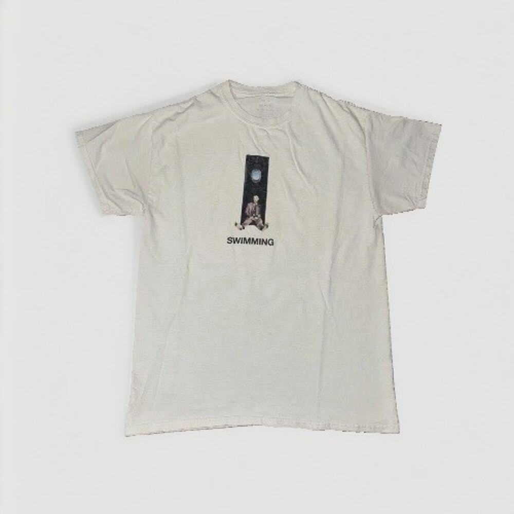 Mac Miller Swimming Graphic T-Shirt White Medium 18x25